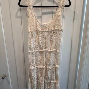 Crochet Cream cover up